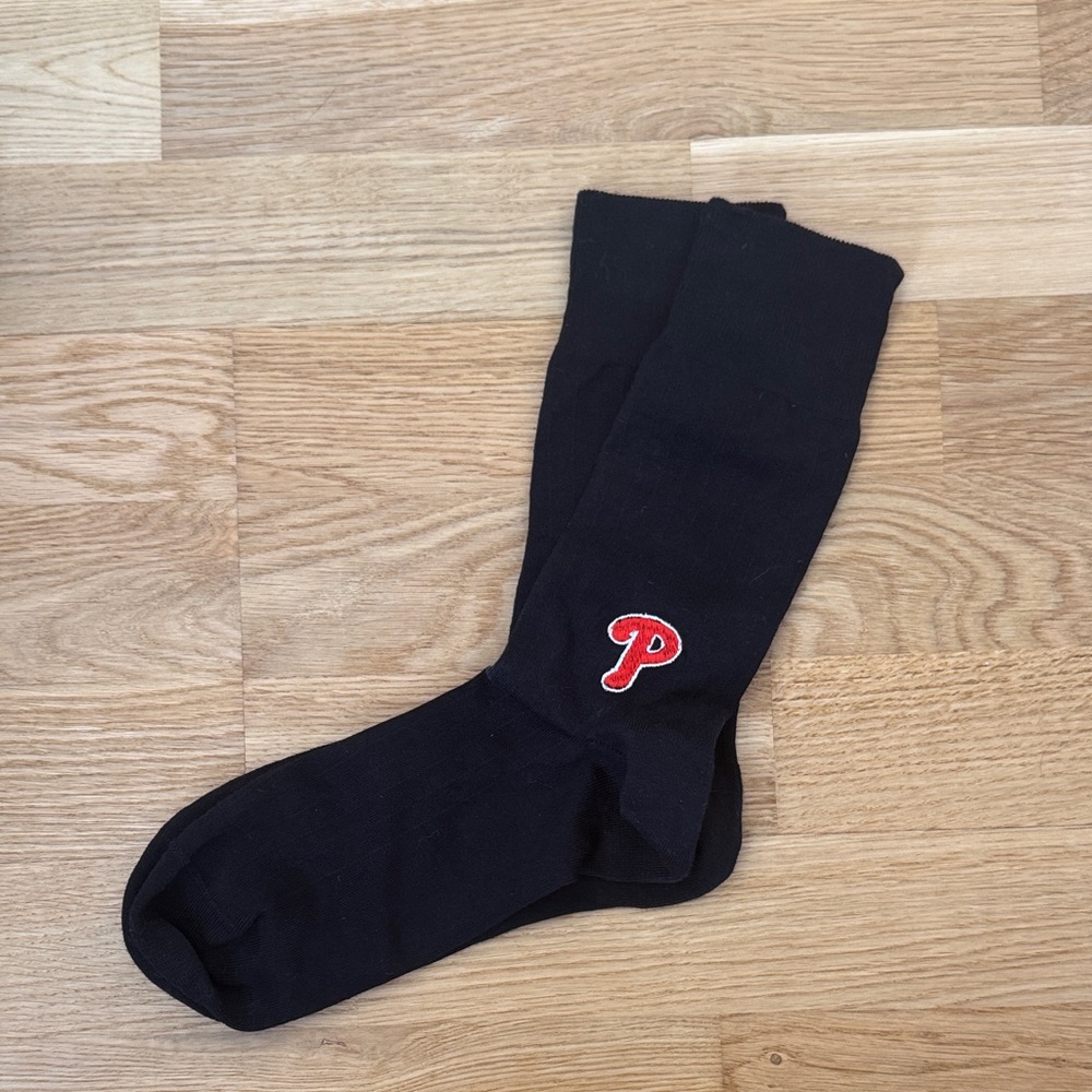 Custom Embroidered Phillies Logo Men's Socks